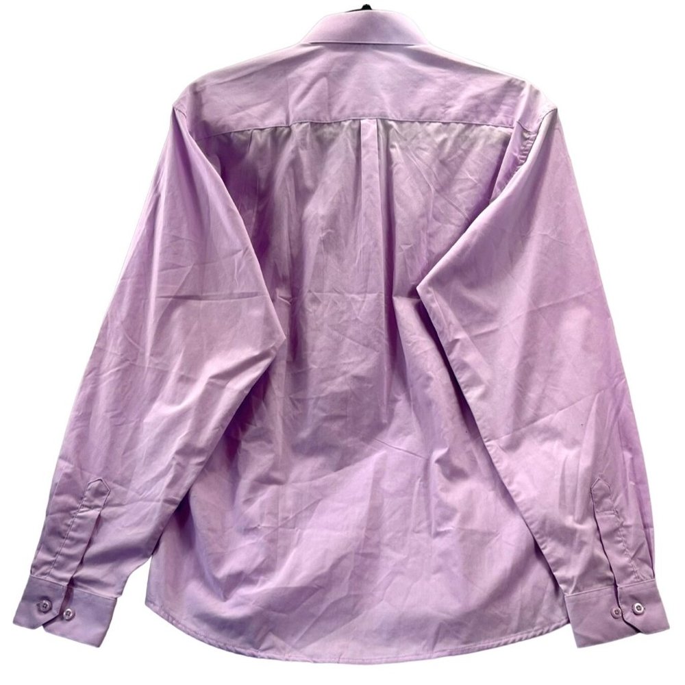 BERLIONI, MEN DRESS SHIRT, long sleeve, COLOR PURPLE, PINK, SIZE 20 - Picture 2 of 11